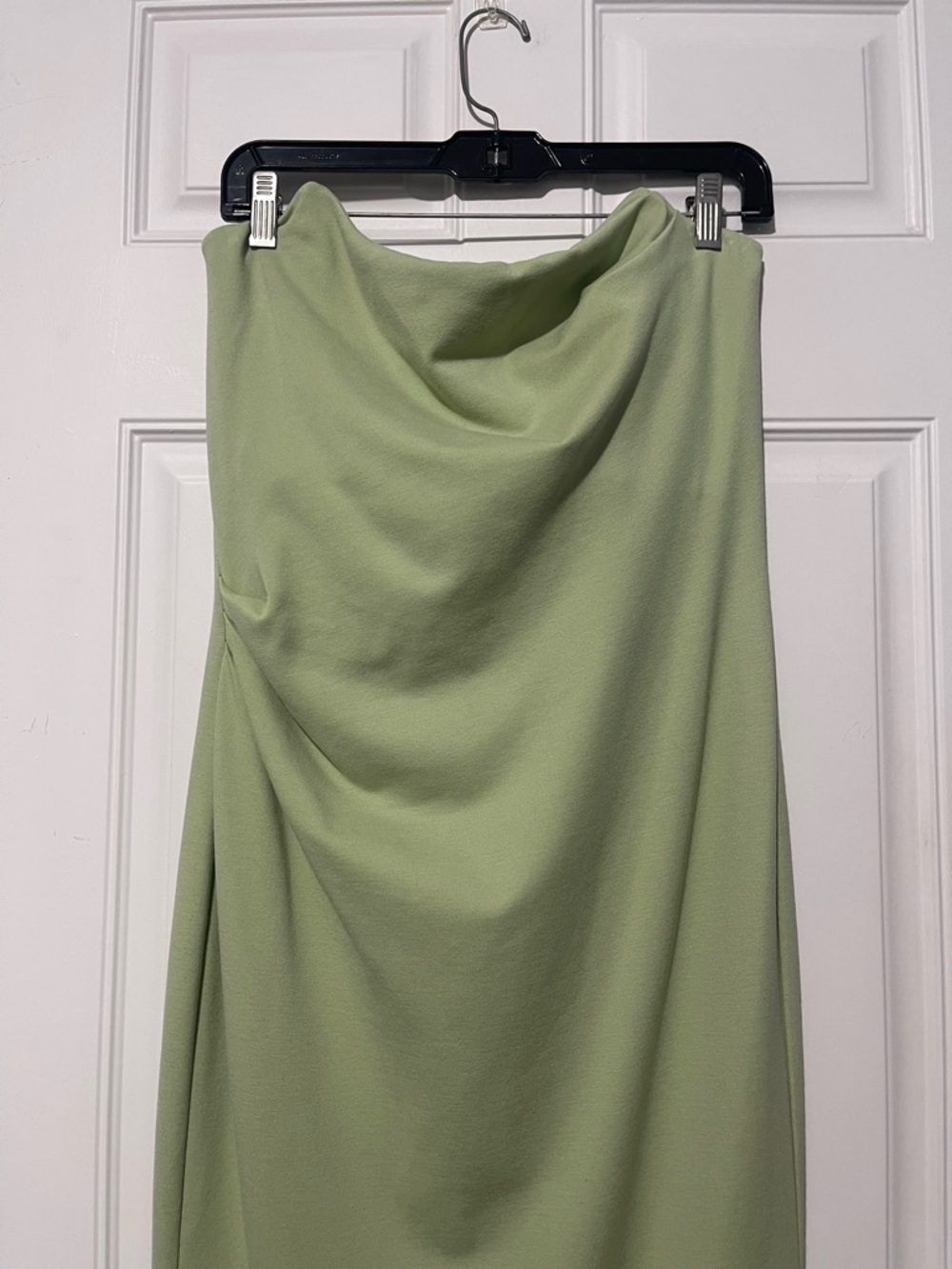Michael Costello X Revolve Briggs Gown Ruched  Maxi Dress In Sage Size L - Picture 8 of 16